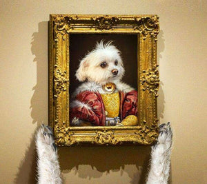 Pet Portraits on Canvas - THE MEDIEVAL KING - ROYAL PET PORTRAITS - Royal Pet Pawtrait