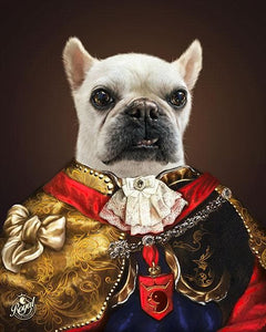 Pet Portraits on Canvas - THE PRINCE - ROYAL PET PORTRAITS - Royal Pet Pawtrait
