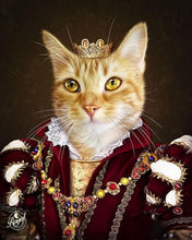 Load image into Gallery viewer, Pet Portraits on Canvas - THE QUEEN - ROYAL PET PORTRAITS - Royal Pet Pawtrait