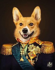 Dog Portrait on Canvas - Royal Pet Pawtrait