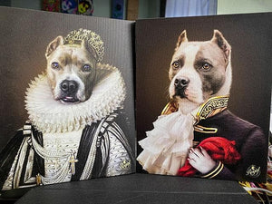 Pet Portraits on Canvas - Royal Pet Pawtrait