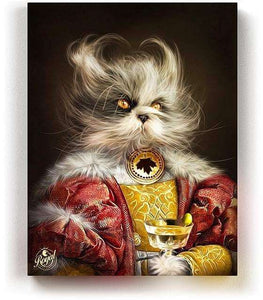 Pet Portraits on Canvas - THE MEDIEVAL KING - ROYAL PET PORTRAITS - Royal Pet Pawtrait