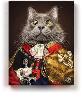 Pet Portraits on Canvas - THE PRINCE - ROYAL PET PORTRAITS - Royal Pet Pawtrait