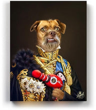 Load image into Gallery viewer, Pet Portraits on Canvas - THE WAR HERO - ROYAL PET PORTRAITS - Royal Pet Pawtrait