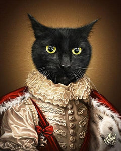 Pet Portraits on Canvas - THE MAJESTIC - ROYAL PET PORTRAITS - Royal Pet Pawtrait
