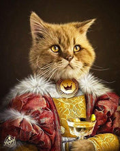 Load image into Gallery viewer, Pet Portraits on Canvas - THE MEDIEVAL KING - ROYAL PET PORTRAITS - Royal Pet Pawtrait