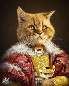 Pet Portraits on Canvas - THE MEDIEVAL KING - ROYAL PET PORTRAITS - Royal Pet Pawtrait