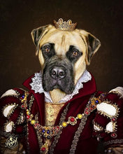 Load image into Gallery viewer, Pet Portraits on Canvas - THE QUEEN - ROYAL PET PORTRAITS - Royal Pet Pawtrait