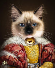 Load image into Gallery viewer, THE MEDIEVAL KING - ROYAL PET PORTRAITS