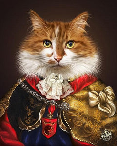 Pet Portraits on Canvas - THE PRINCE - ROYAL PET PORTRAITS - Royal Pet Pawtrait