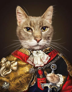 Pet Portraits on Canvas - THE PRINCE - ROYAL PET PORTRAITS - Royal Pet Pawtrait