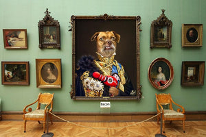 Pet Portraits on Canvas - THE WAR HERO - ROYAL PET PORTRAITS - Royal Pet Pawtrait