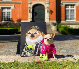 Pet Portraits on Canvas - THE PRINCESS - ROYAL PET PORTRAITS - Royal Pet Pawtrait