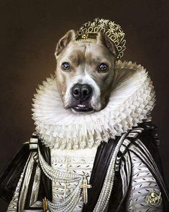 Pet Portraits on Canvas - THE PRINCESS - ROYAL PET PORTRAITS - Royal Pet Pawtrait