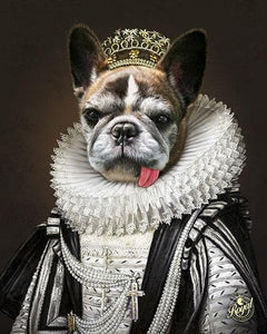 Pet Portraits on Canvas - THE PRINCESS - ROYAL PET PORTRAITS - Royal Pet Pawtrait