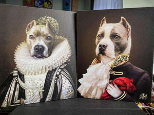 Pet Portraits on Canvas - THE PRINCESS - ROYAL PET PORTRAITS - Royal Pet Pawtrait