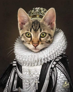 Pet Portraits on Canvas - THE PRINCESS - ROYAL PET PORTRAITS - Royal Pet Pawtrait