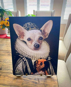 Pet Portraits on Canvas - THE PRINCESS - ROYAL PET PORTRAITS - Royal Pet Pawtrait