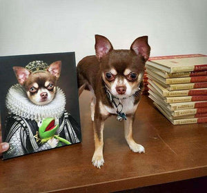 Pet Portraits on Canvas - THE PRINCESS - ROYAL PET PORTRAITS - Royal Pet Pawtrait