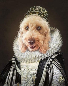 Pet Portraits on Canvas - THE PRINCESS - ROYAL PET PORTRAITS - Royal Pet Pawtrait